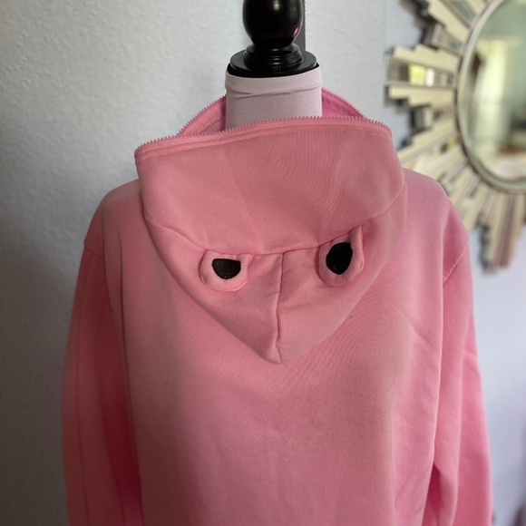 Hoodie Frog Zip it up or not Face w ears and Frog Feet - Picture 2 of 13